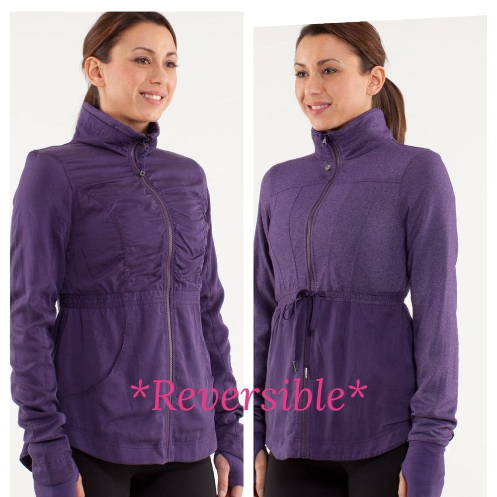 NWOT - Lululemon Inner Peace *Reversible Jacket in Concord Grape (Size 6)